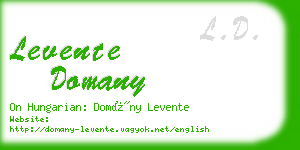 levente domany business card